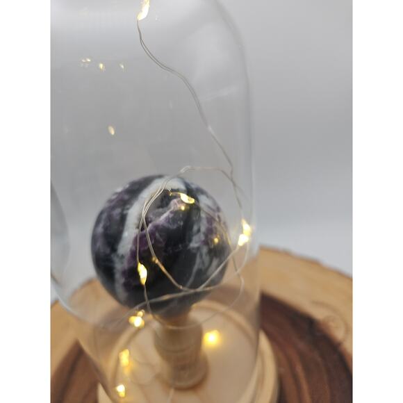 Amethyst Sphere With Case 60mm - Picture 8 of 9